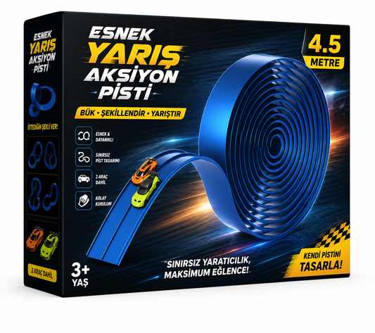 Esnek Yarış-Aksiyon Pisti 4.5 Mt - Flex track