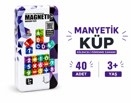 Manyetik Alfabe / Matematik Küpleri - 40 Adet