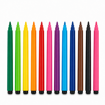 Yıkanabilir 12'li Keçeli Boya Kalemi